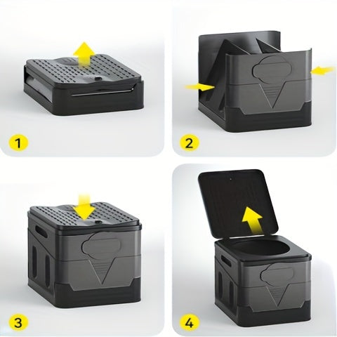 Portable Folding Car Toilet – Emergency Outdoor Camping Toilet with Expandable Design