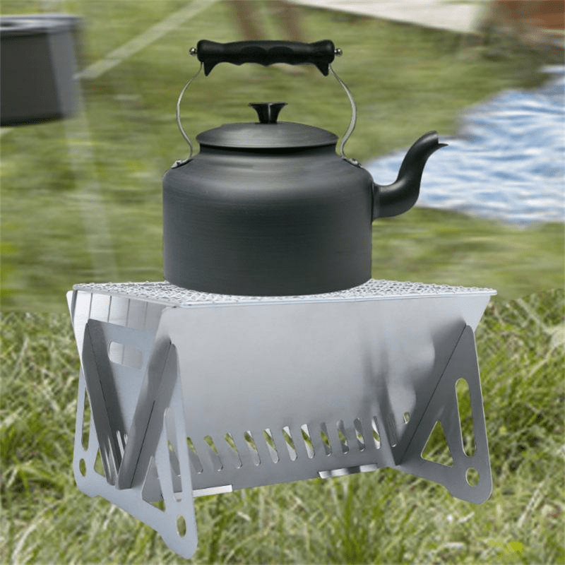 GrillForge™ – Foldable Stainless Steel Charcoal Grill for Outdoor Adventures