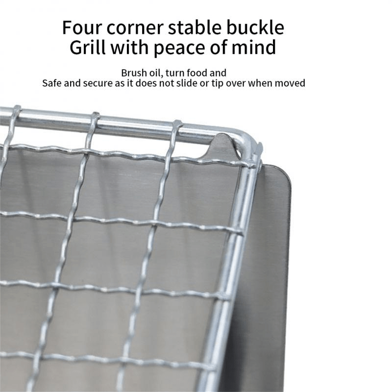 GrillForge™ – Foldable Stainless Steel Charcoal Grill for Outdoor Adventures