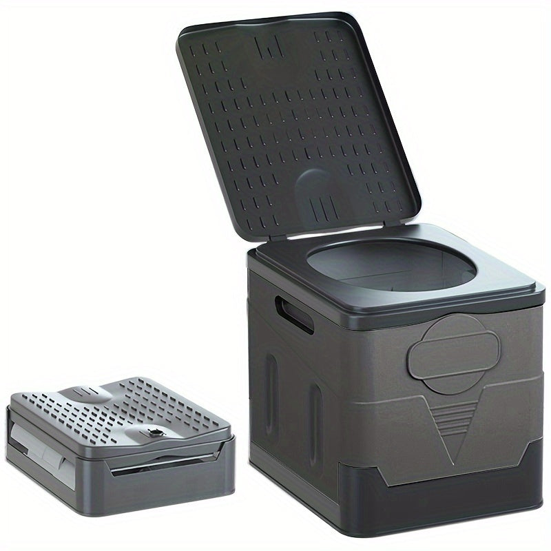 Portable Folding Car Toilet – Emergency Outdoor Camping Toilet with Expandable Design