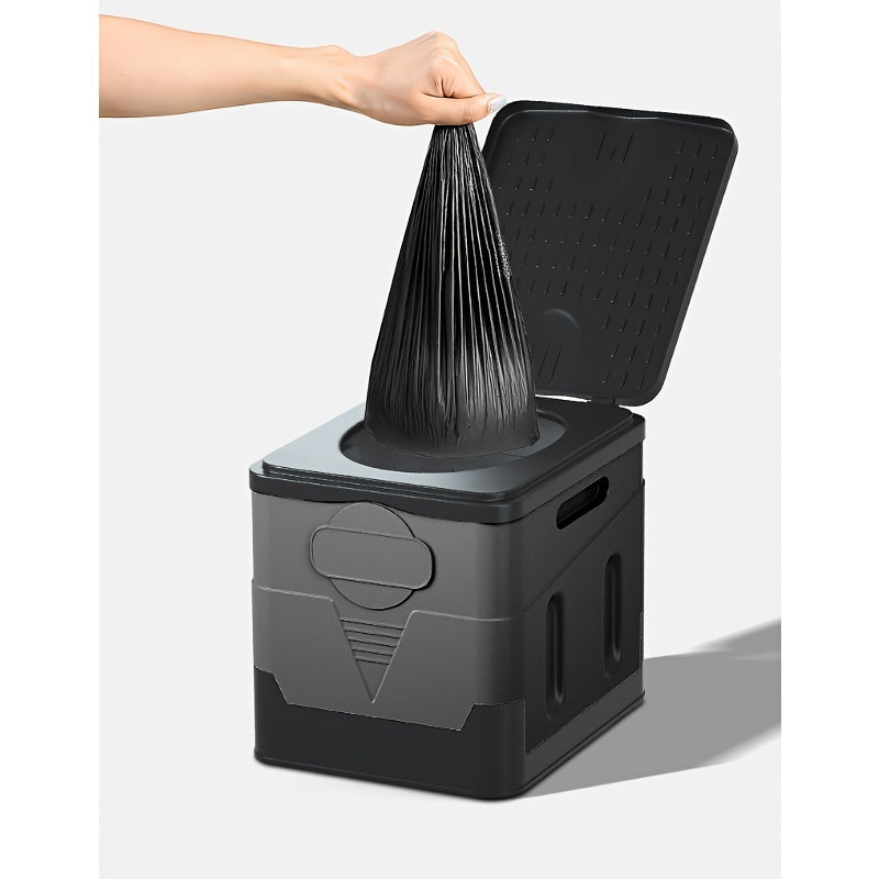 Portable Folding Car Toilet – Emergency Outdoor Camping Toilet with Expandable Design
