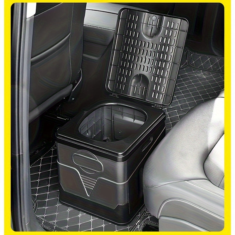 Portable Folding Car Toilet – Emergency Outdoor Camping Toilet with Expandable Design