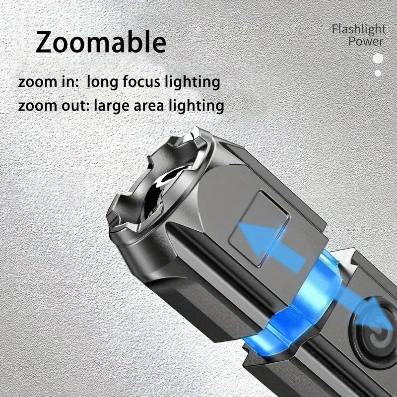 Tactical Zoomable Flashlight – Compact Power for Every Adventure