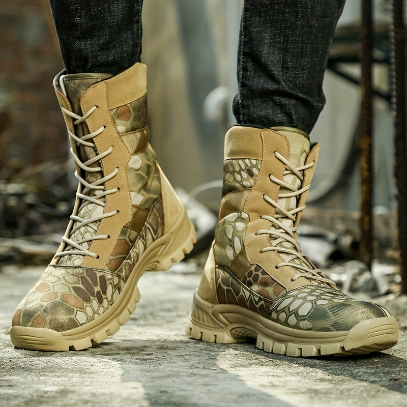 Men’s Tactical Boots – High-Top Non-Slip Outdoor Warm Boots