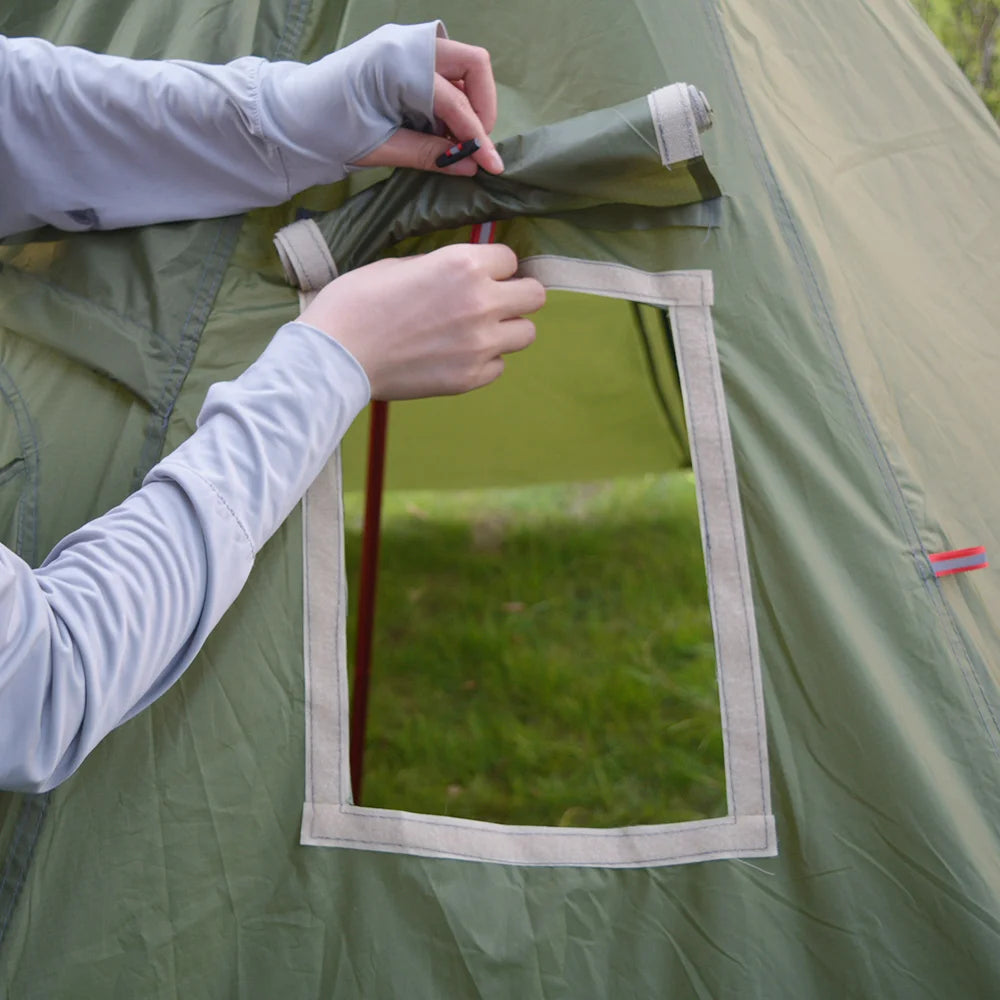 AeroPeak Silnylon Pyramid Tent – Ultralight Rodless Shelter for 3–4 People