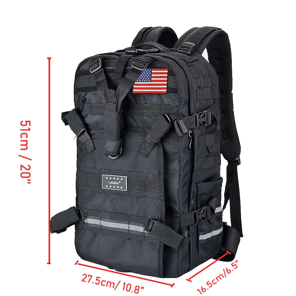 Motorcycle Helmet Backpack Waterproof Large Capacity for Riders Military Molle Systerm Riding Hiking Camping Cycling Accessories