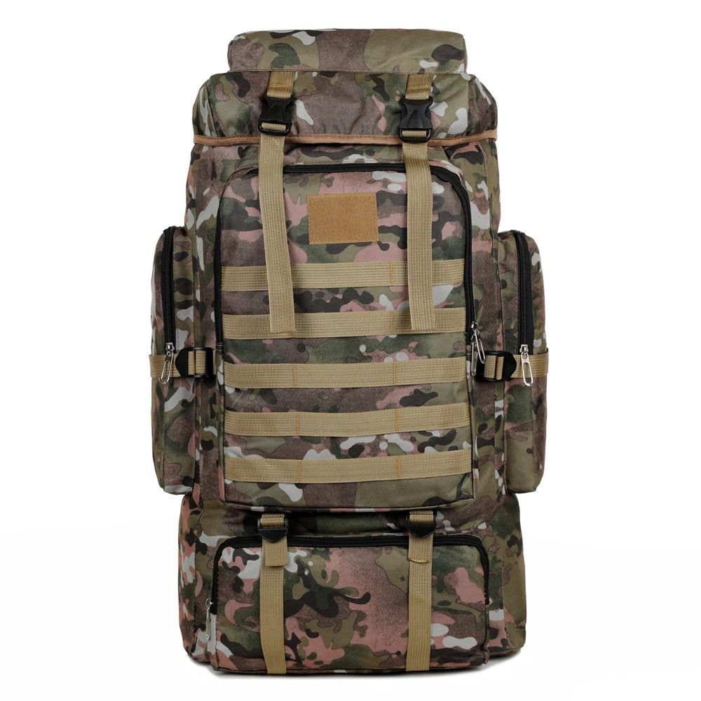 Large Capacity Hiking Backpack – Canvas Outdoor Tactical Rucksack