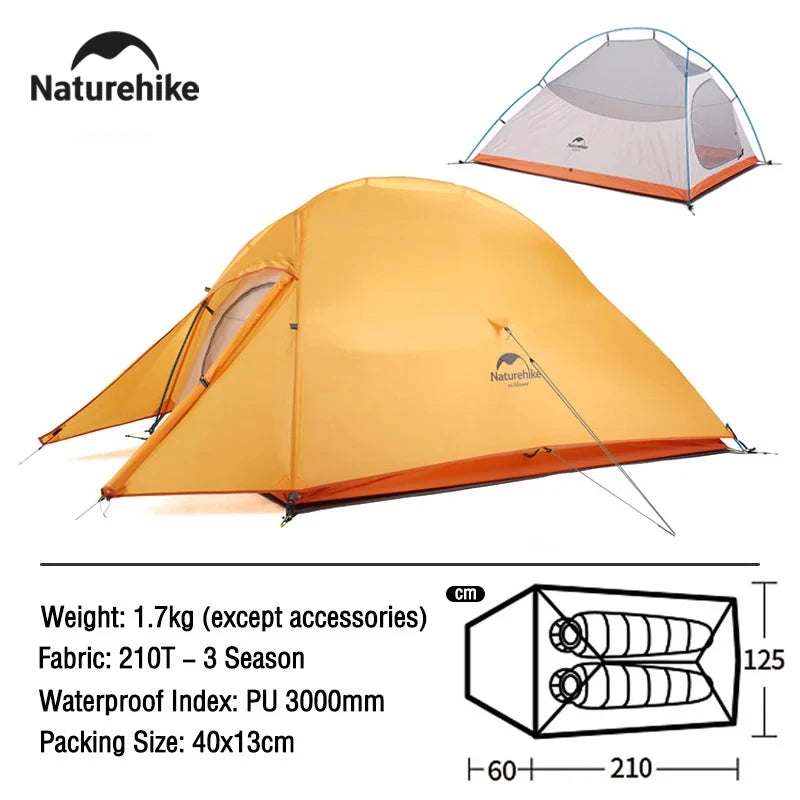 Naturehike Cloud Up – Ultralight 2-Person Camping Tent | Waterproof & Easy Setup