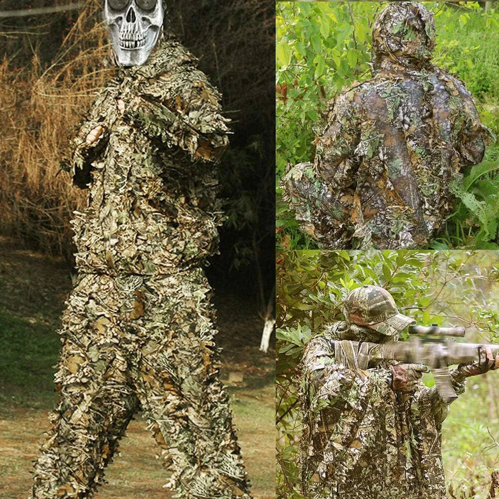 Ghillie Suit for Men, Women & Kids – 3D Leafy Bionic Camouflage
