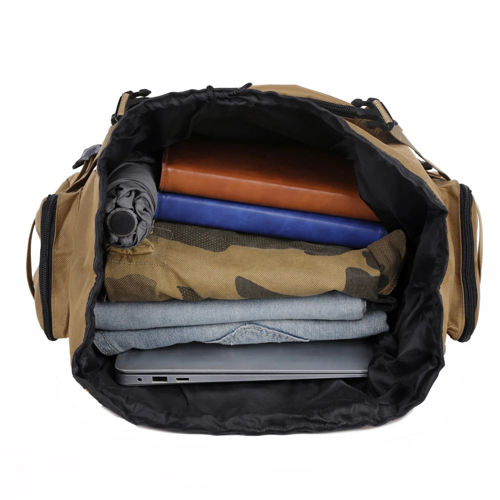 Large Capacity Hiking Backpack – Canvas Outdoor Tactical Rucksack