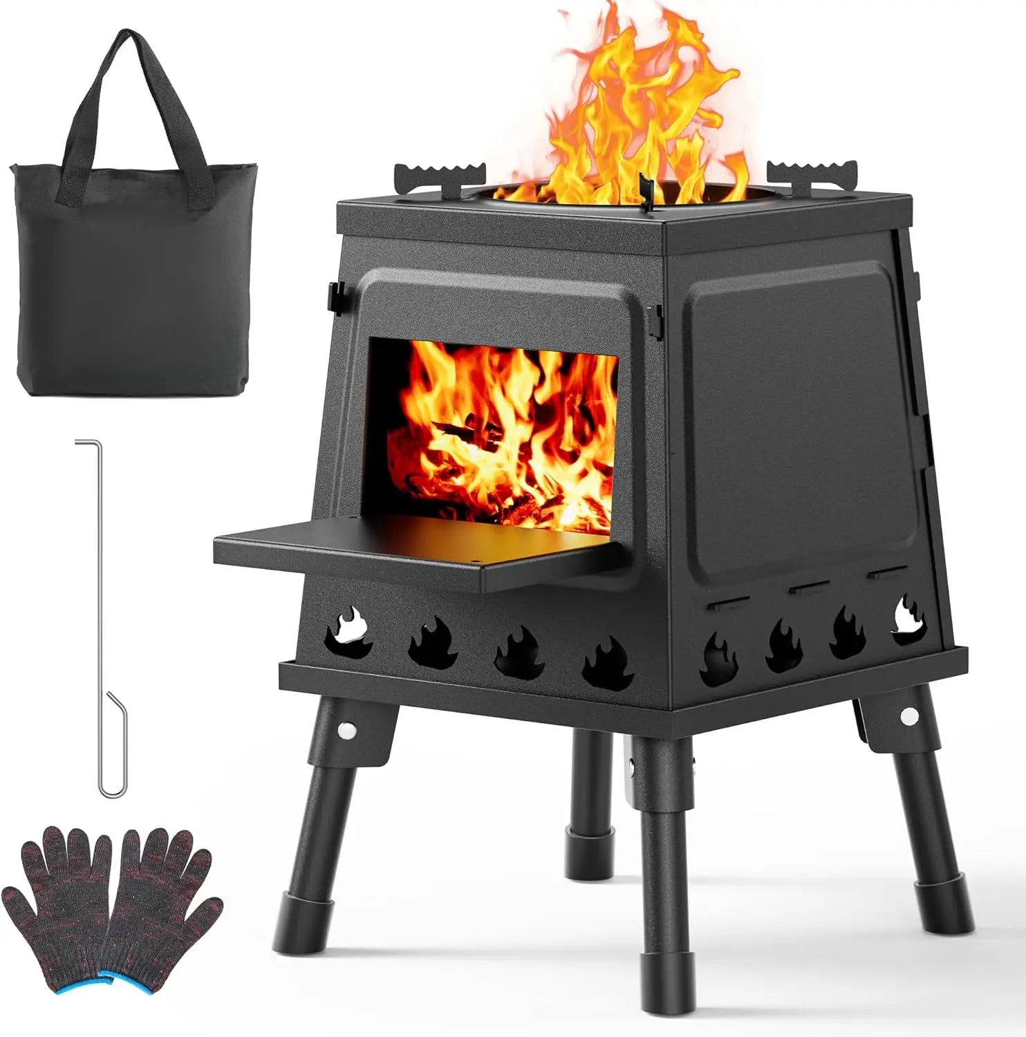 FireLite™ Portable Wood Stove – Your Compact Campfire Companion
