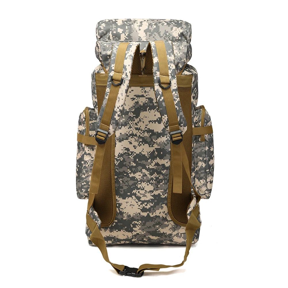 80L Mountaineering Backpack – Large Capacity Waterproof Military Hiking Bag for Men