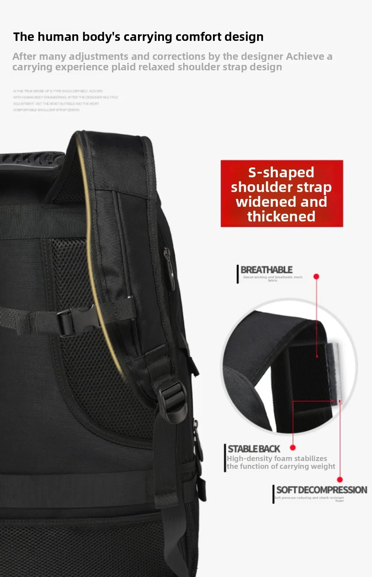 Large capacity men's backpack with high-end feel travel backpacksports outdoor luggage bag mountain climbing bag waterproof