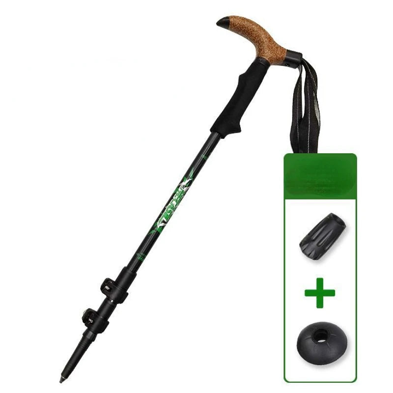 PathGuard™ Foldable Trekking Pole – Compact Strength for Every Journey