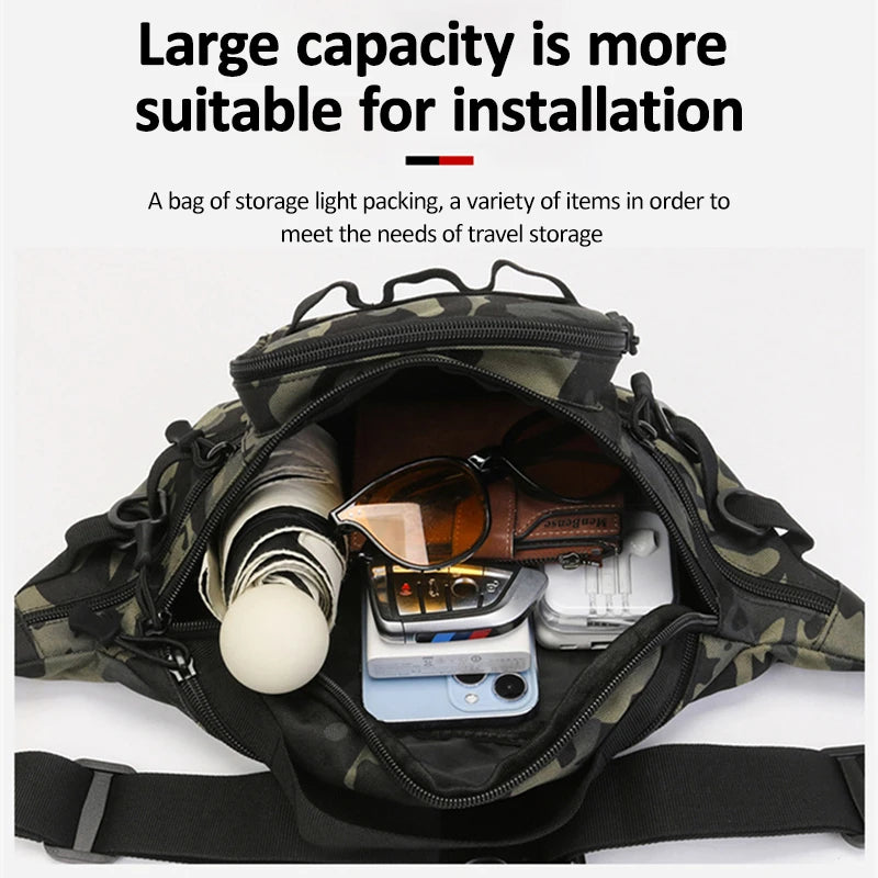 Camping Waist Chest Bag Multifuctional Outdoor Backpack Molle Fishing Lure Bag Shoulder Sling Fanny Pack Sports Hiking Bags
