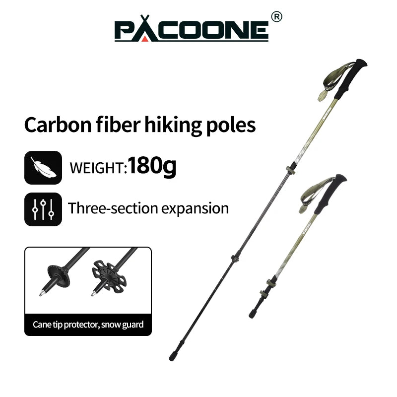 PeakLance™ Carbon Fiber Trekking Pole – Precision. Power. Packability.