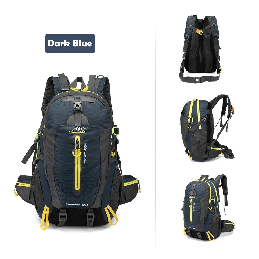 40L waterproof travel backpack, camping and hiking laptop bag, hiking backpack, men's and women's hiking backpack