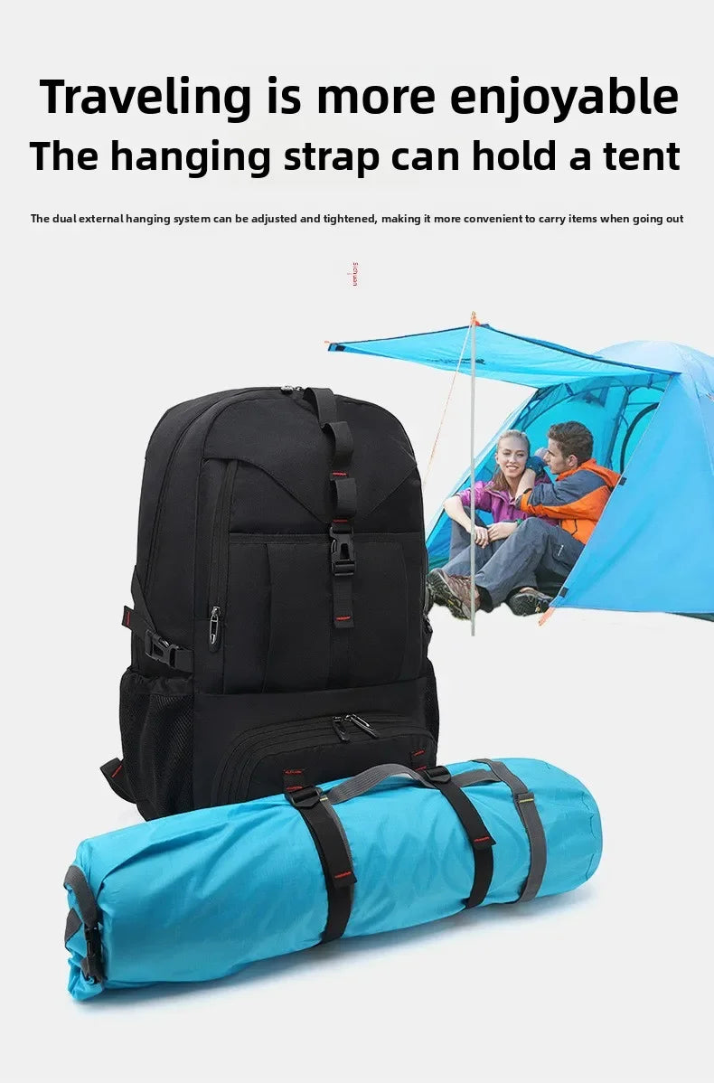 Large capacity men's backpack with high-end feel travel backpacksports outdoor luggage bag mountain climbing bag waterproof