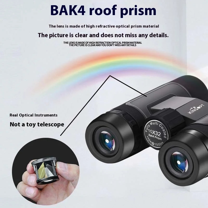 10x 32 Binoculars Portable HD High-powered Outdoor Multifunctional Telescope Outdoor Camping Climbing