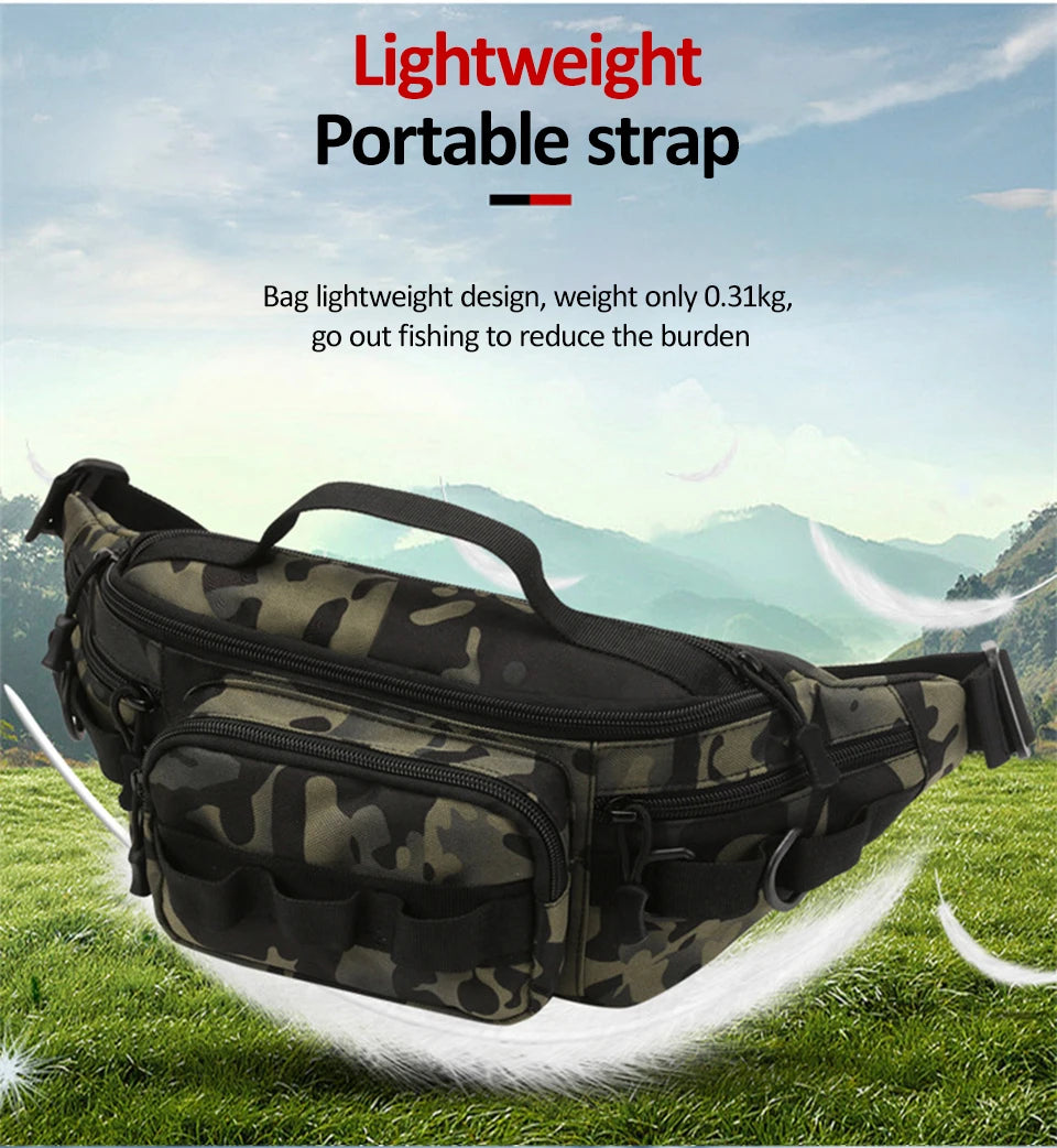 Camping Waist Chest Bag Multifuctional Outdoor Backpack Molle Fishing Lure Bag Shoulder Sling Fanny Pack Sports Hiking Bags