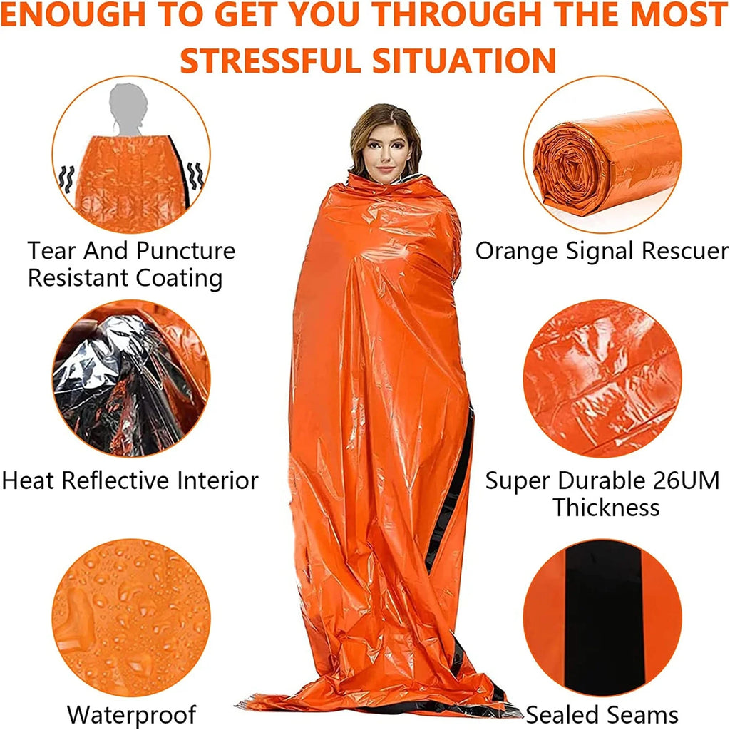 Survival Duo – Portable Thermal Sleeping Bags (2 pcs)