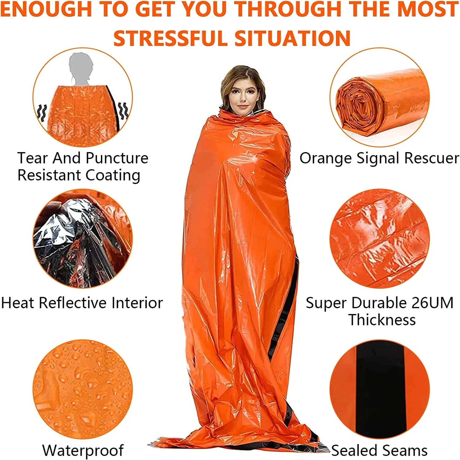 Survival Duo – Portable Thermal Sleeping Bags (2 pcs)