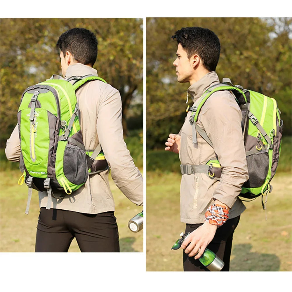 40L waterproof travel backpack, camping and hiking laptop bag, hiking backpack, men's and women's hiking backpack