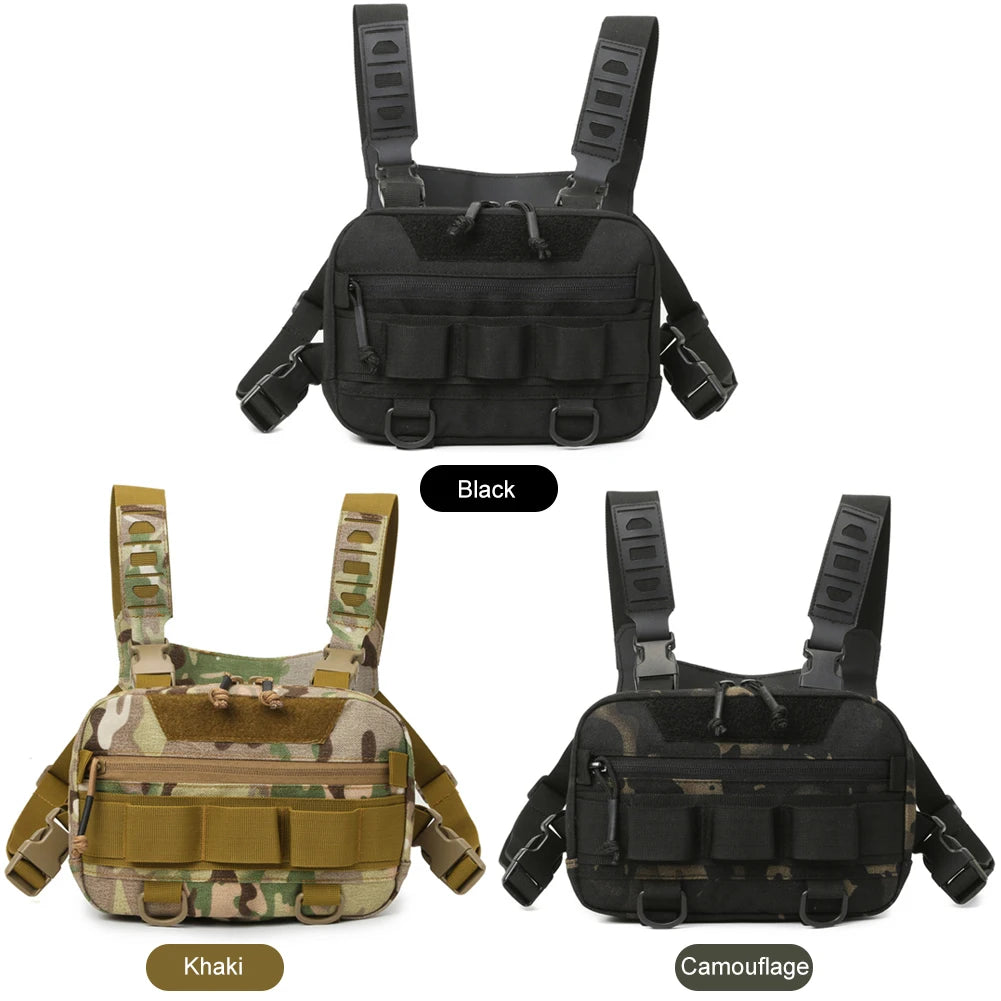 Fishing Chest Bag with Adjustable Straps Climbing Camping Backpack Large Capacity Travel Vest Backpack Outdoor Cycling Bag