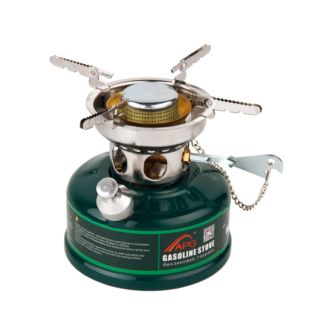 APG Camping Gasoline Stove Oil Stove Burners with Silencer Outdoor Cookware