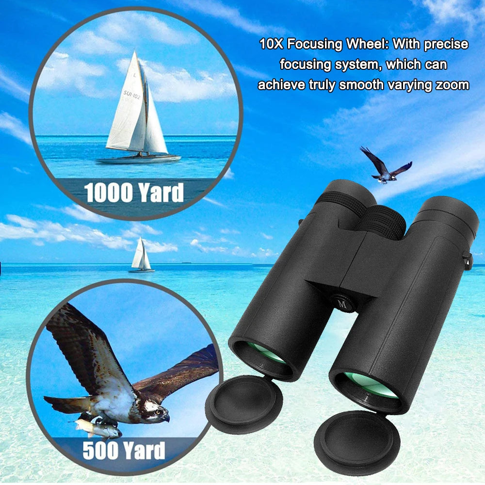 Handheld Portable Binoculars Telescopes 10X Magnify Powerful Binoculars Outdoor Sports Hunting Travelling Boating Birds Watching