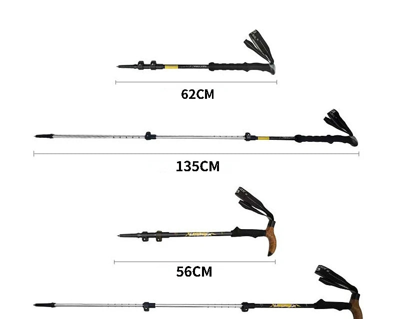 PathGuard™ Foldable Trekking Pole – Compact Strength for Every Journey