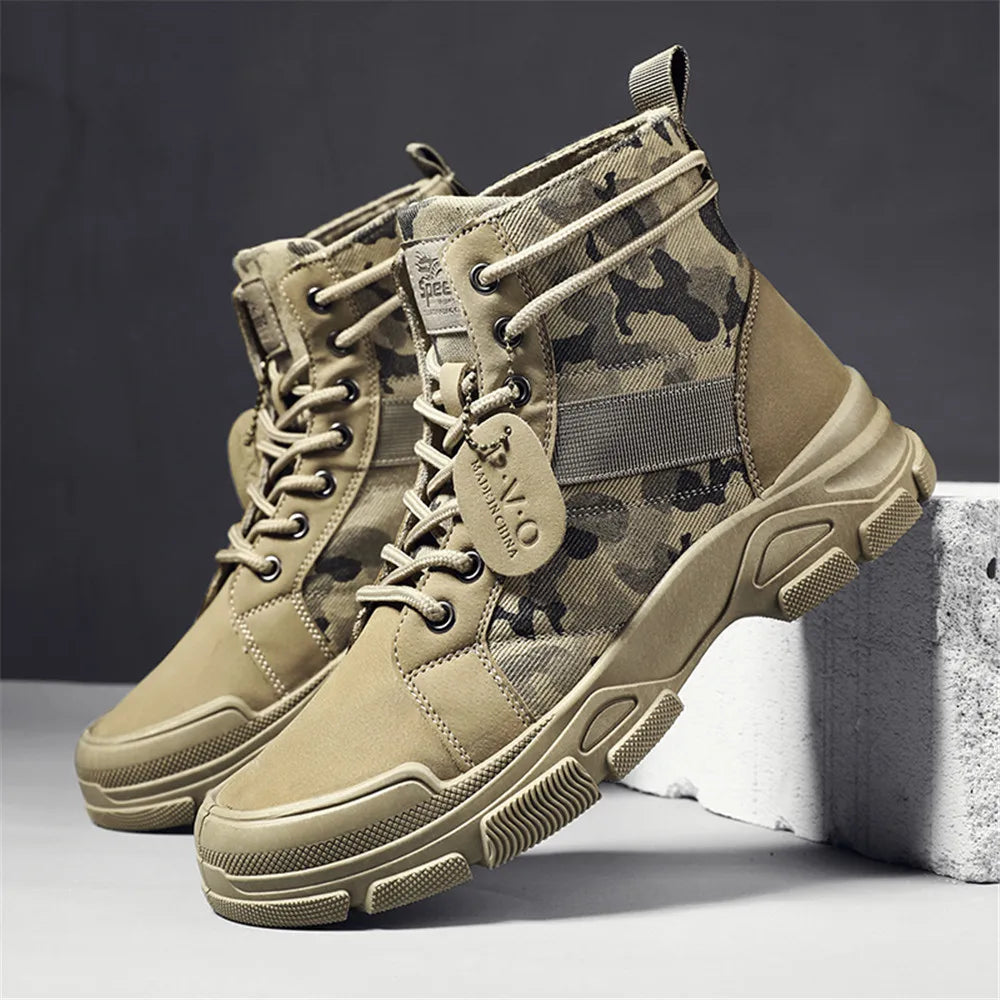 Men’s Hiking Combat Boots – Anti-Slip, Wear-Resistant, Camouflage Outdoor Footwear