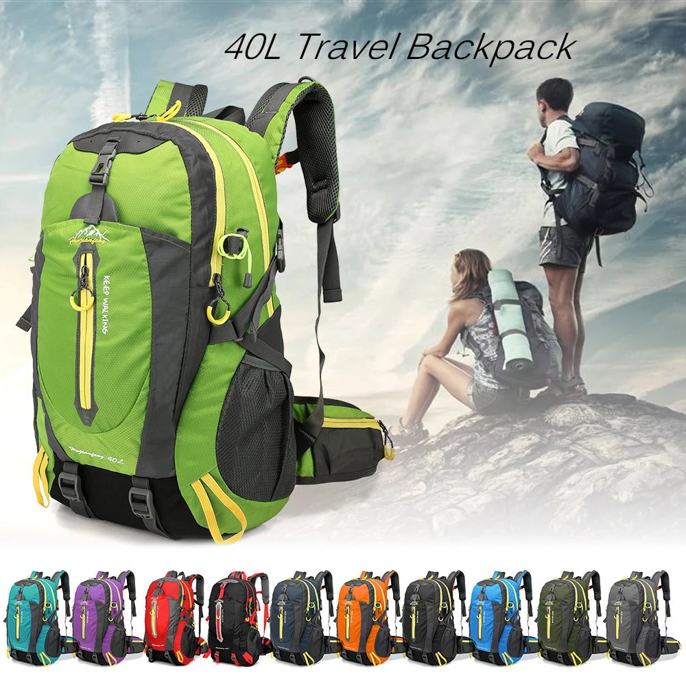 Cycle Climb 40L Water Resistant Travel Backpack Camp Hike Laptop Daypack Trekking Climb Back Bags For Outdoor  Men Women