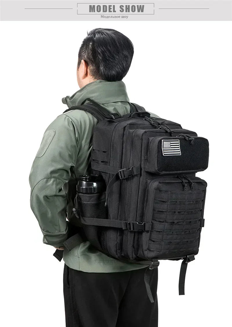 45L Tactical Backpack for Men and Women Outdoor camping equipment back pack Hiking Survival Rucksack travel backpacks School Bag