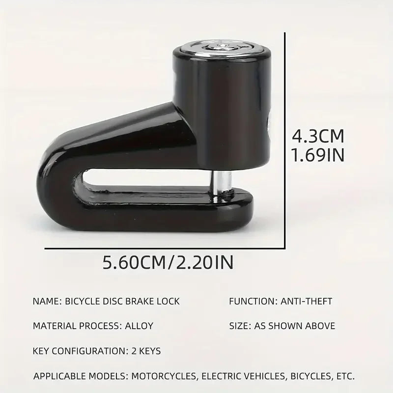 Anti-Theft Disc Brake Lock
