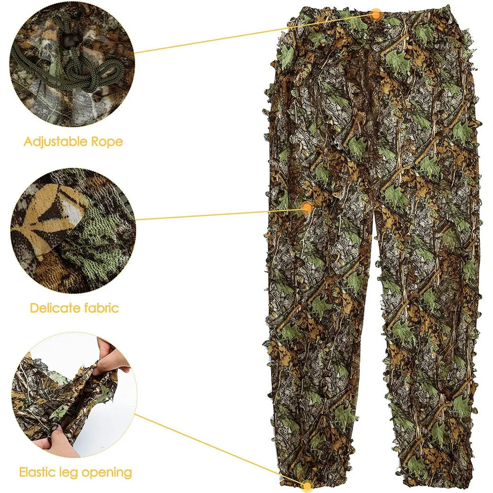 Ghillie Suit for Men, Women & Kids – 3D Leafy Bionic Camouflage