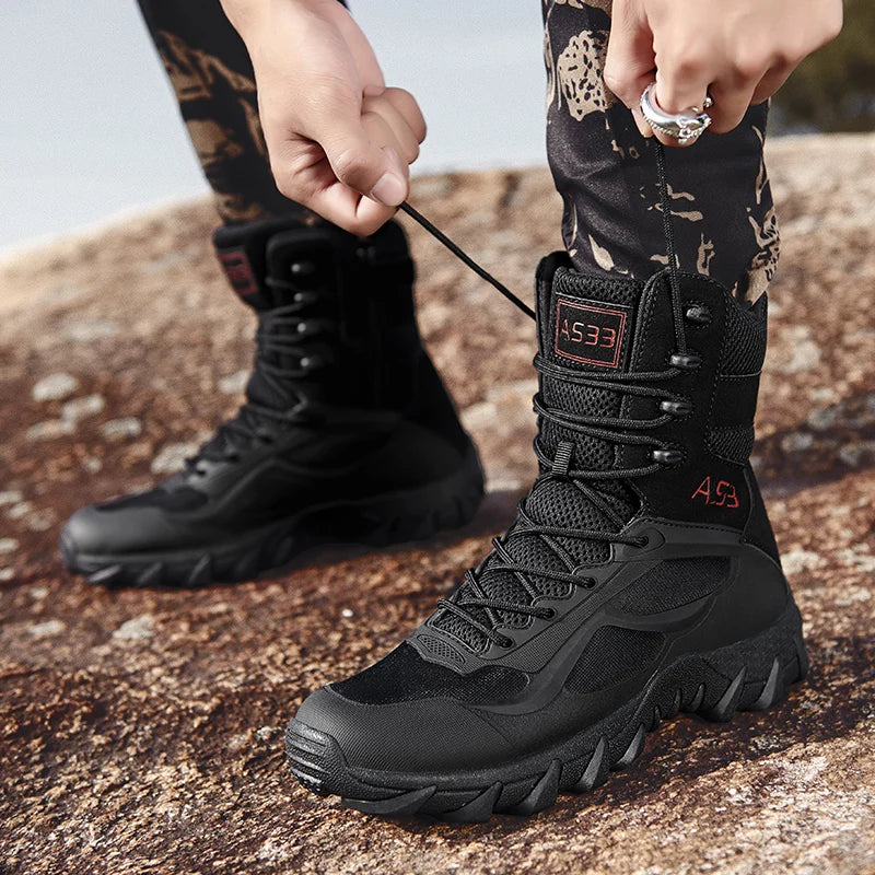 TrailVanguard™ – Men's High-Top Tactical Hiking Boots