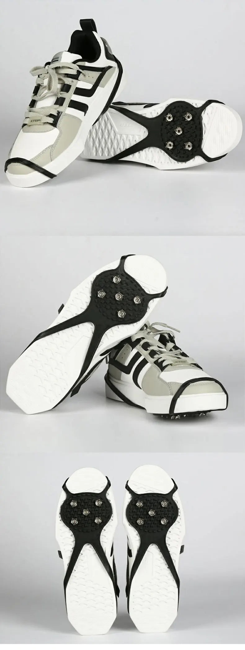 1 pair 5 Studs Anti-Skid Ice Snow Camping Walking Hiking Shoes Winter Safety Boots Universal Professional Climbing Crampons