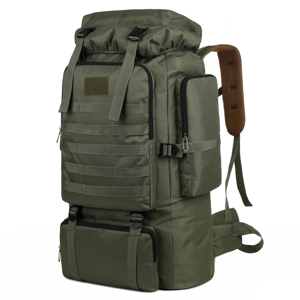 Large Capacity Hiking Backpack – Canvas Outdoor Tactical Rucksack