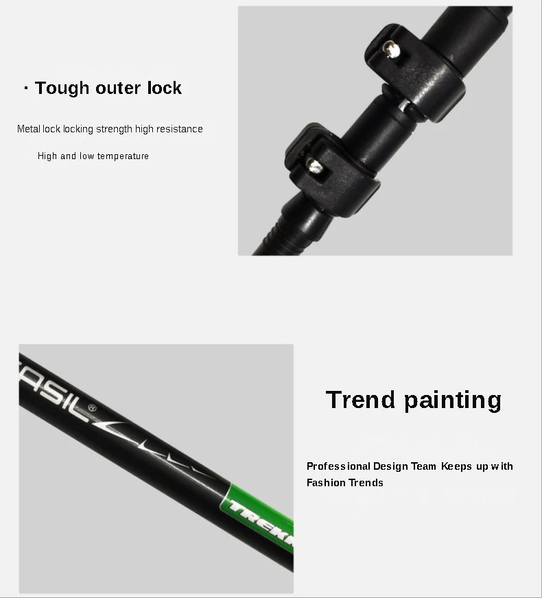 PathGuard™ Foldable Trekking Pole – Compact Strength for Every Journey