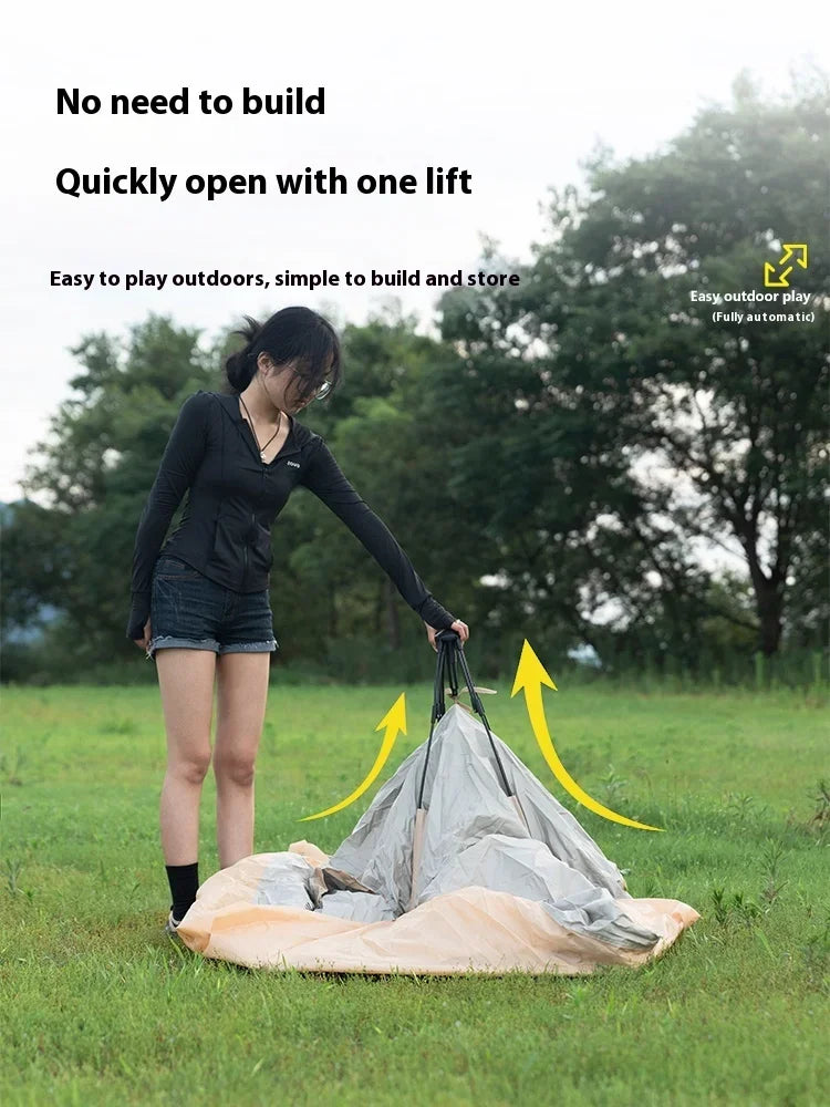 MOUNTAINHIKER Outdoor Tent – Fully Automatic, Quick-Opening, Rainproof & Sun-Resistant (3-4 Person)
