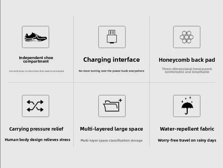 Large capacity men's backpack with high-end feel travel backpacksports outdoor luggage bag mountain climbing bag waterproof