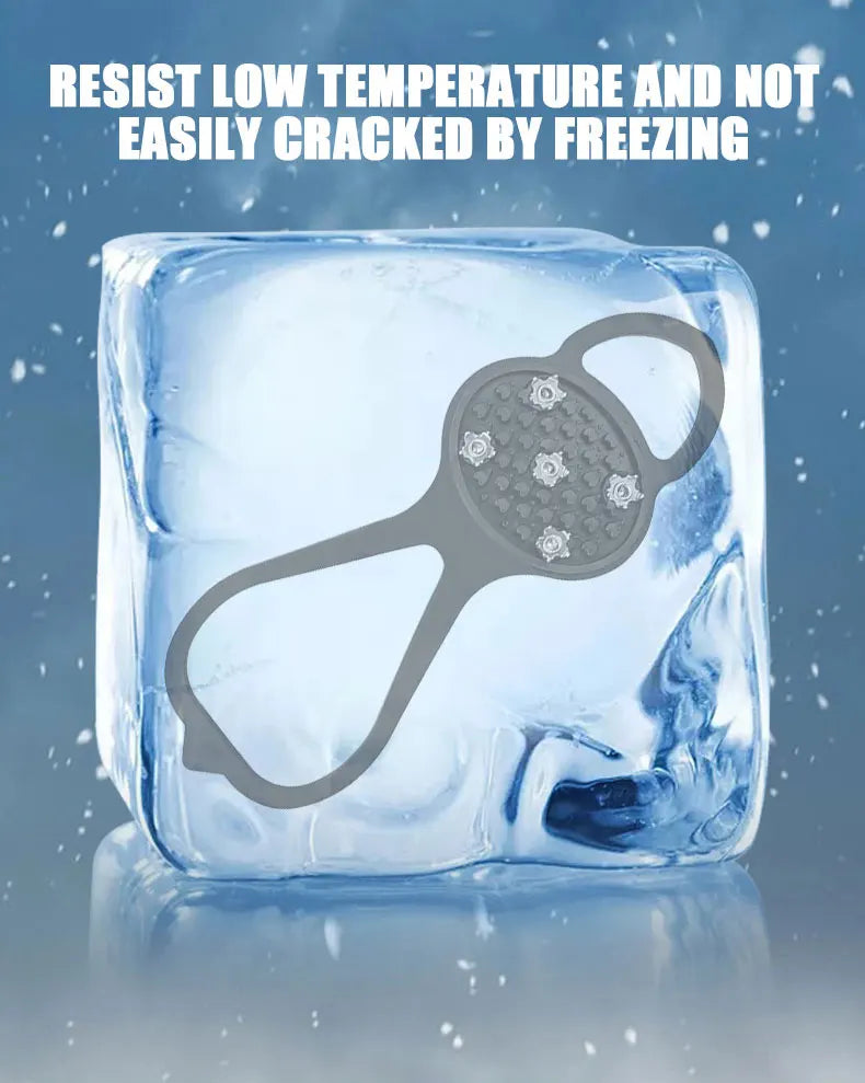 1 pair 5 Studs Anti-Skid Ice Snow Camping Walking Hiking Shoes Winter Safety Boots Universal Professional Climbing Crampons
