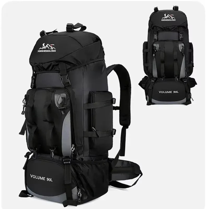 TrekMaster – 90L Waterproof Hiking & Camping Backpack