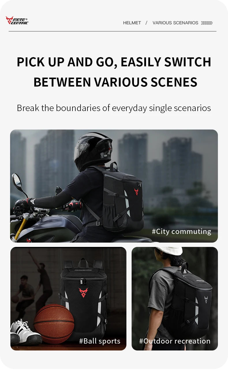 RidePack – Motorcycle Helmet & Travel Backpack