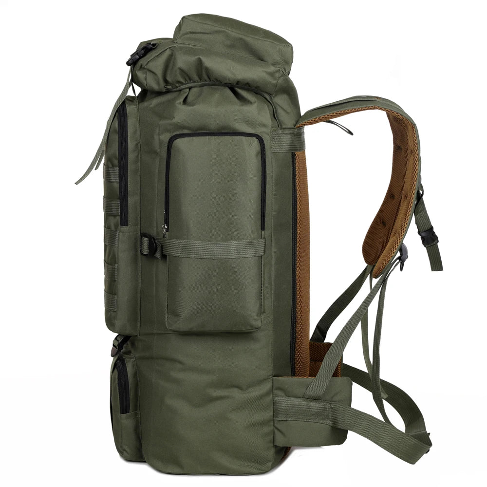 Large Capacity Hiking Backpack – Canvas Outdoor Tactical Rucksack
