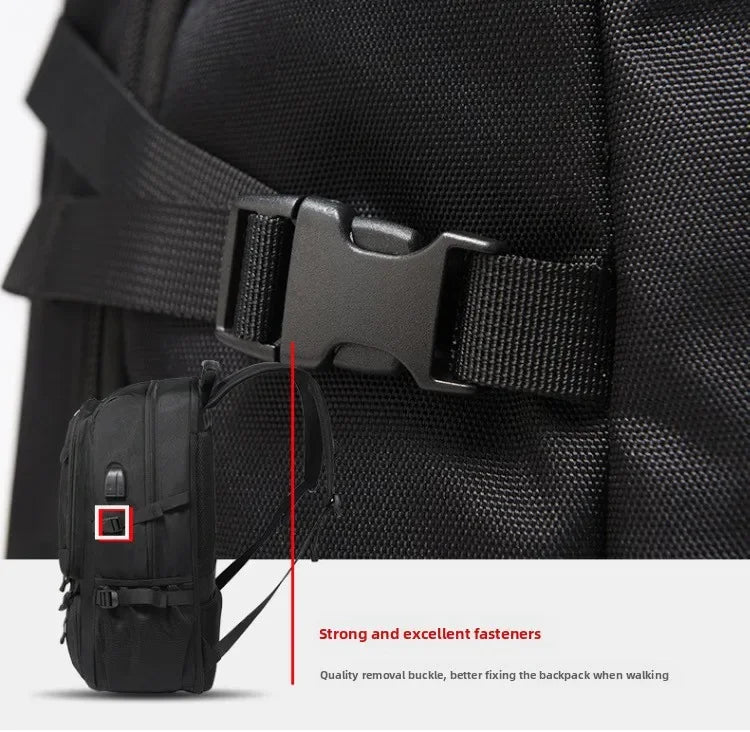 Large capacity men's backpack with high-end feel travel backpacksports outdoor luggage bag mountain climbing bag waterproof