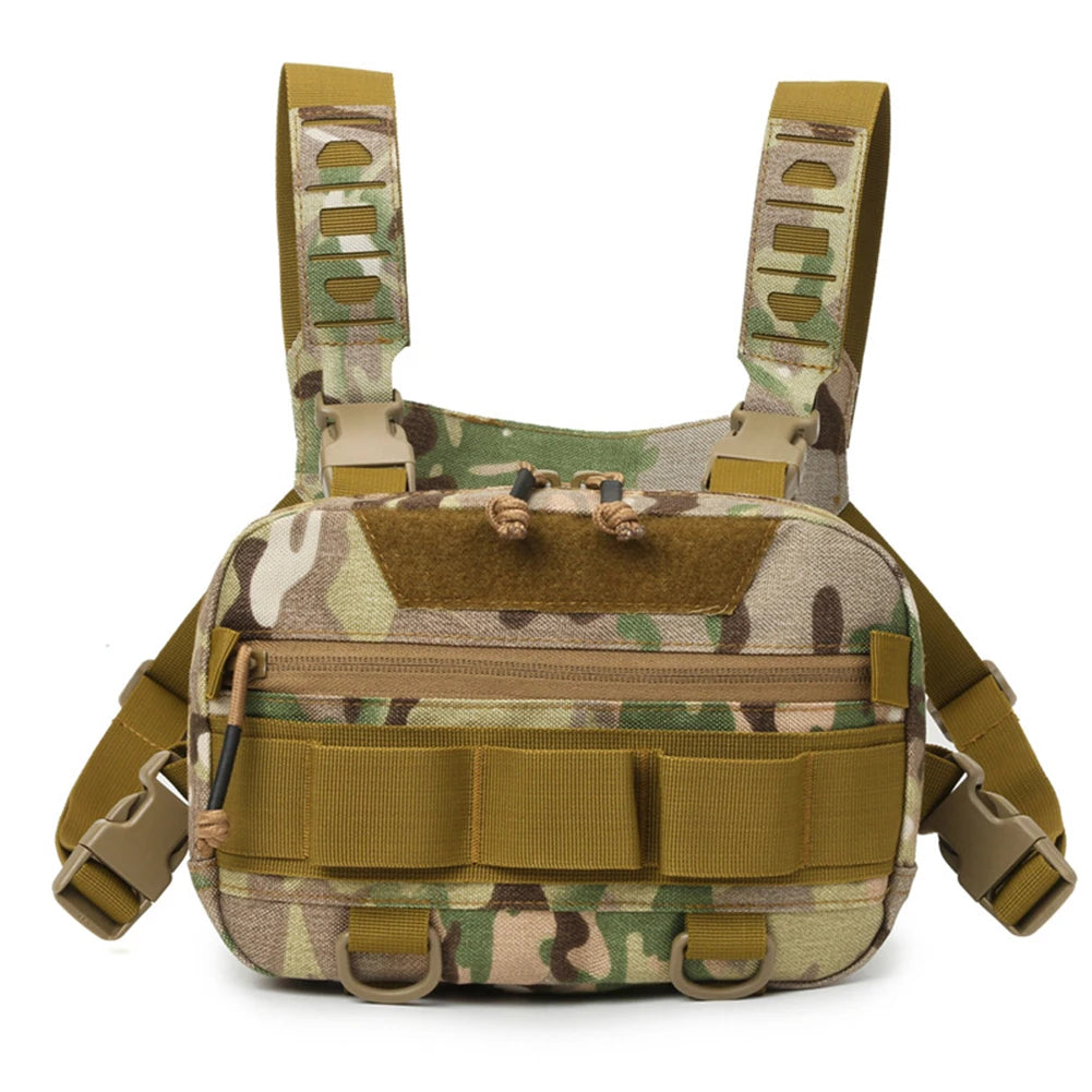 Fishing Chest Bag with Adjustable Straps Climbing Camping Backpack Large Capacity Travel Vest Backpack Outdoor Cycling Bag