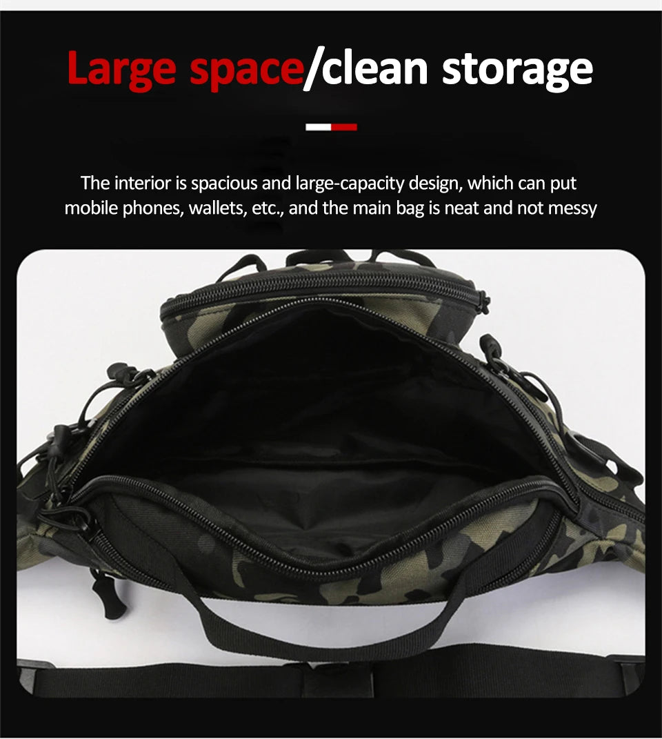 Camping Waist Chest Bag Multifuctional Outdoor Backpack Molle Fishing Lure Bag Shoulder Sling Fanny Pack Sports Hiking Bags