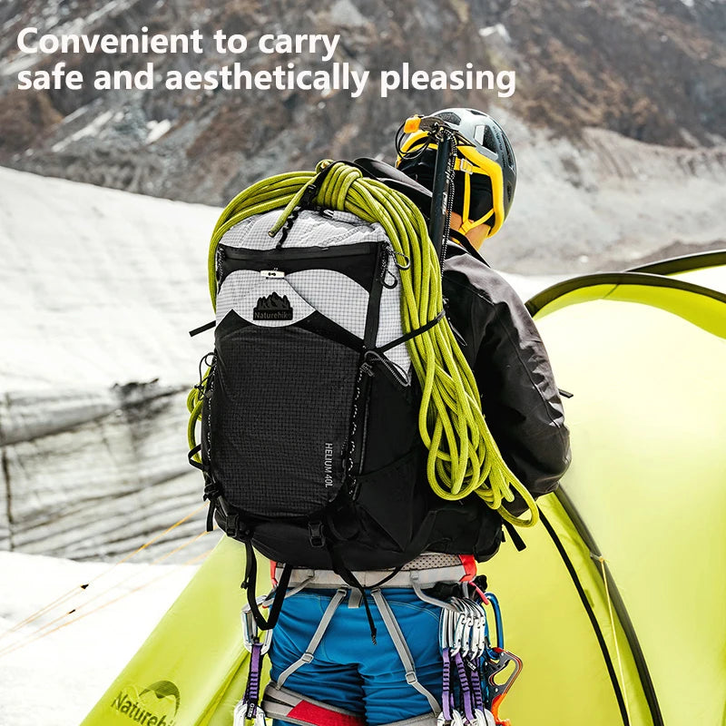 Naturehike 40L Ergonomic Camping Backpack Large Capacity Men's Hiking Backpack with Rain Cover Outdoor Travel Hiking Backpack